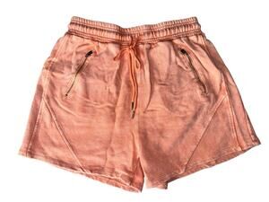 BlankNYC Womens Acid Wash Peach Sweat Shorts Pull On Athleisure Cotton Lounge M